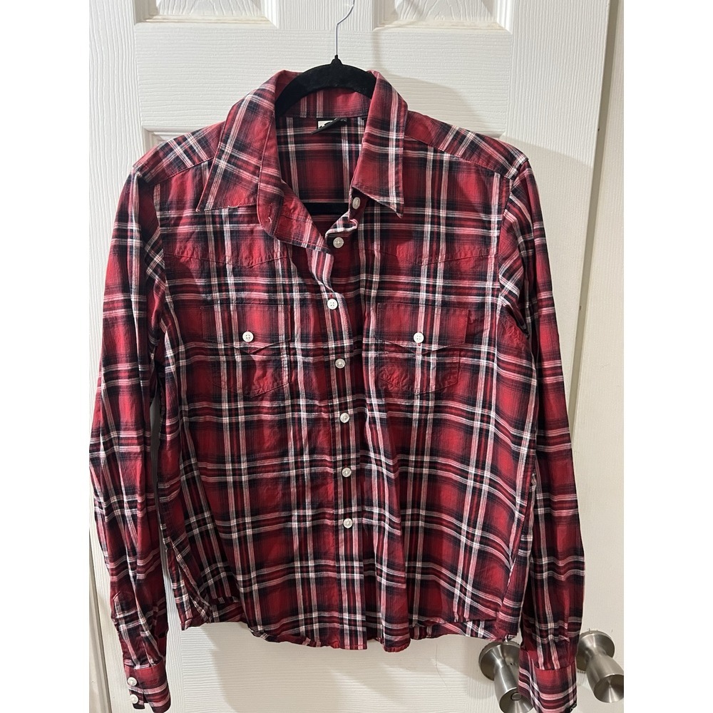 Rockies Jeans Long Sleeve Plaid Shirt Large Western Shirt Vintage‎